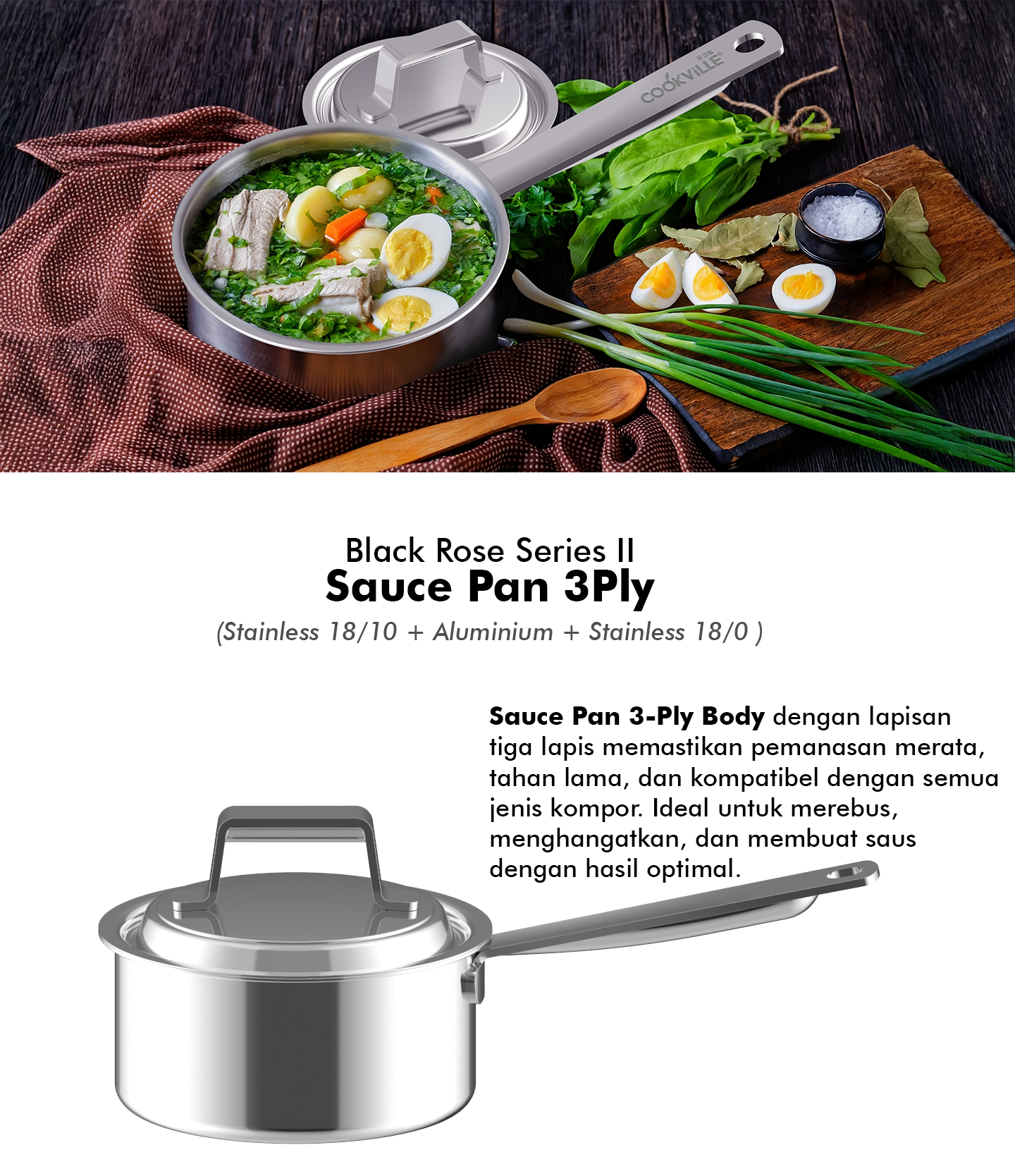 3 Ply Sauce Pan